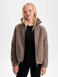 J PILE JACKET - DARK BEIGE Model01 Small1x1