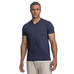 M SLIM FIT V-NECK TEE - Navy Model01 Small1x1
