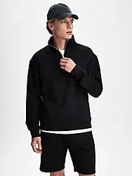 M SOFT HALF ZIP - BLACK Model01 Small1x1