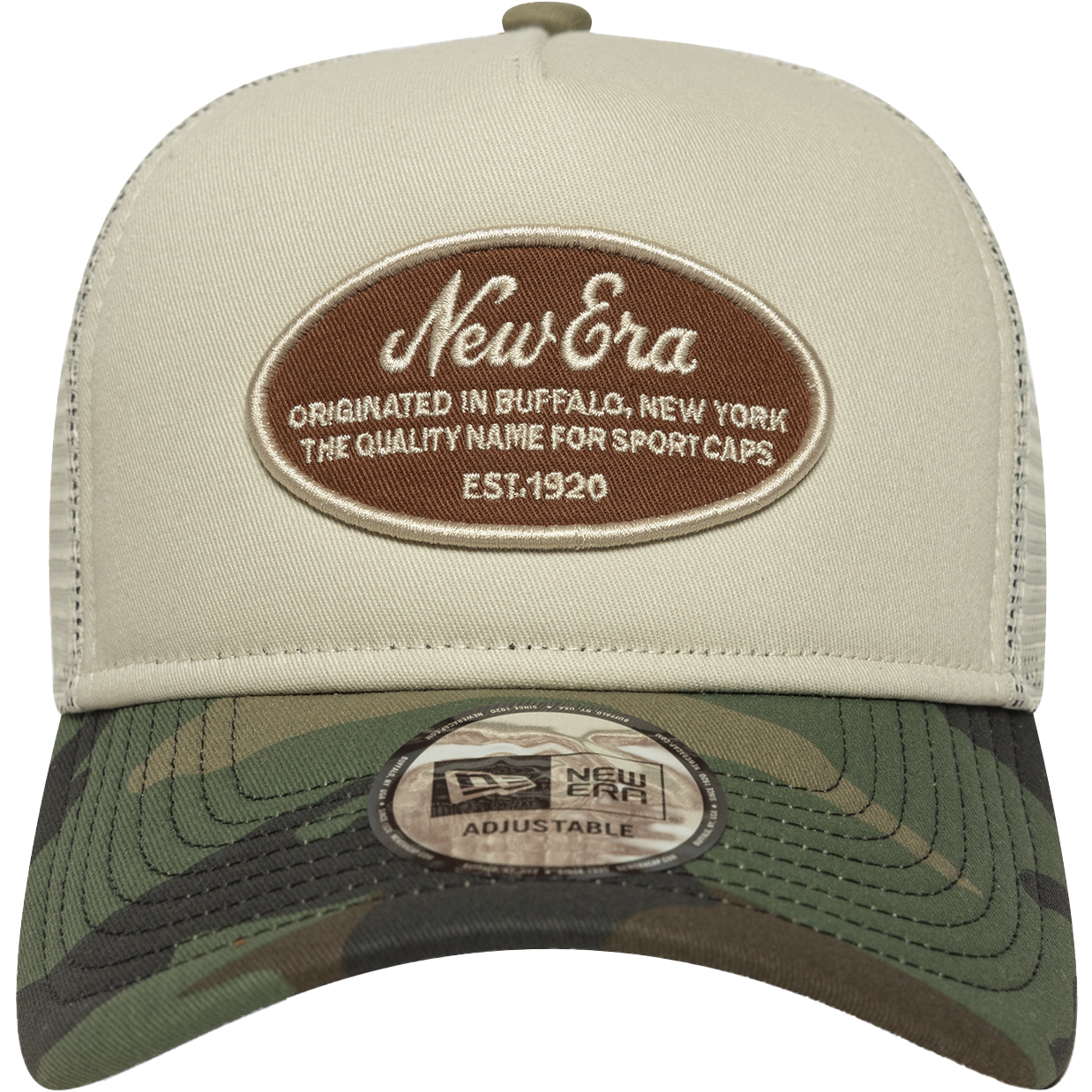 NEW ERA, Oval Patch Camo Trucker Newer