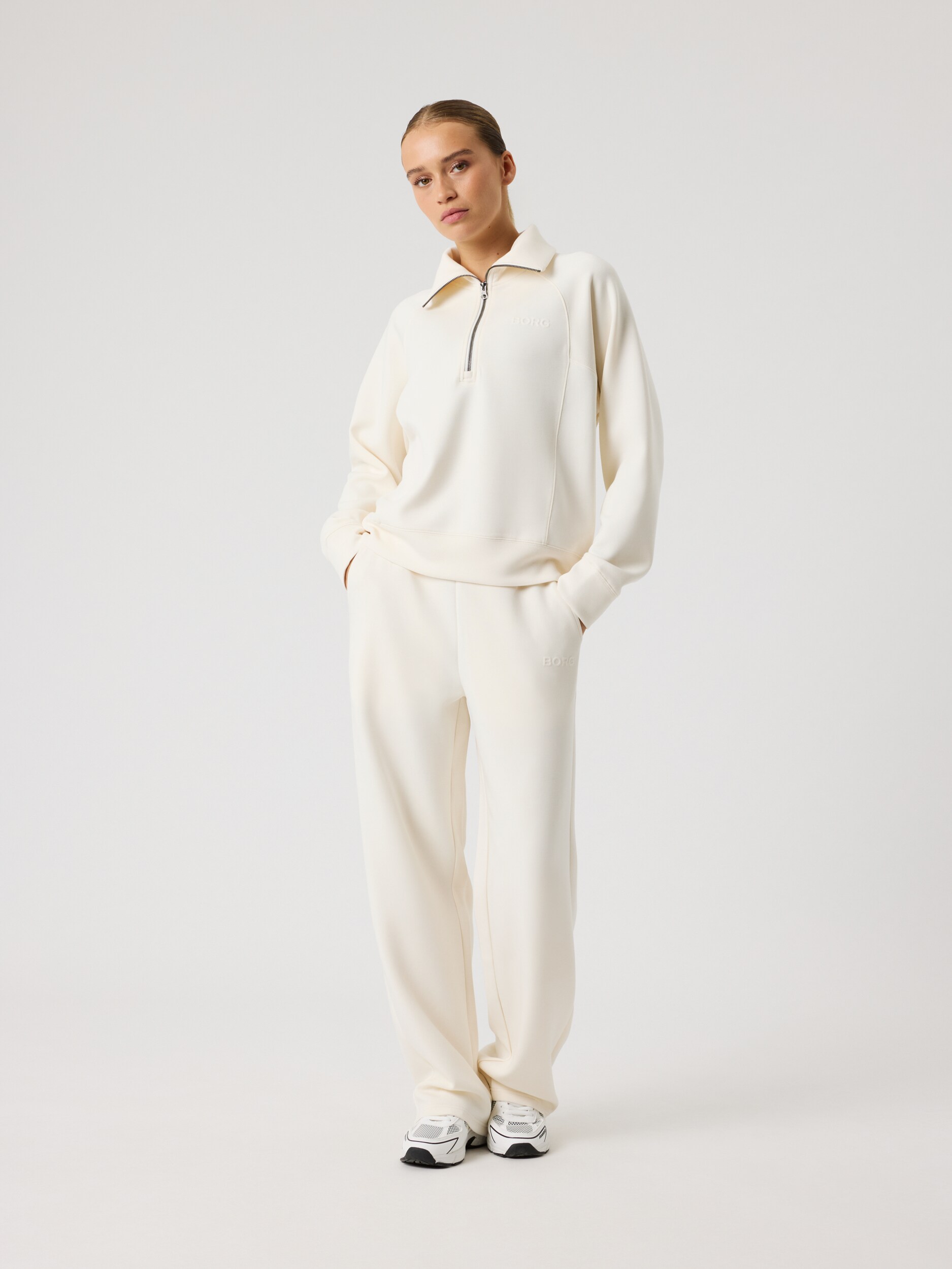 BJ&Ouml;RN BORG, W STUDIO SOFT HALFZIP SWEATSHIRT