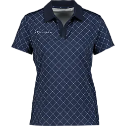 Alicia Shortsleeve Poloshirt - Micro Check Navy Standard Small1x1