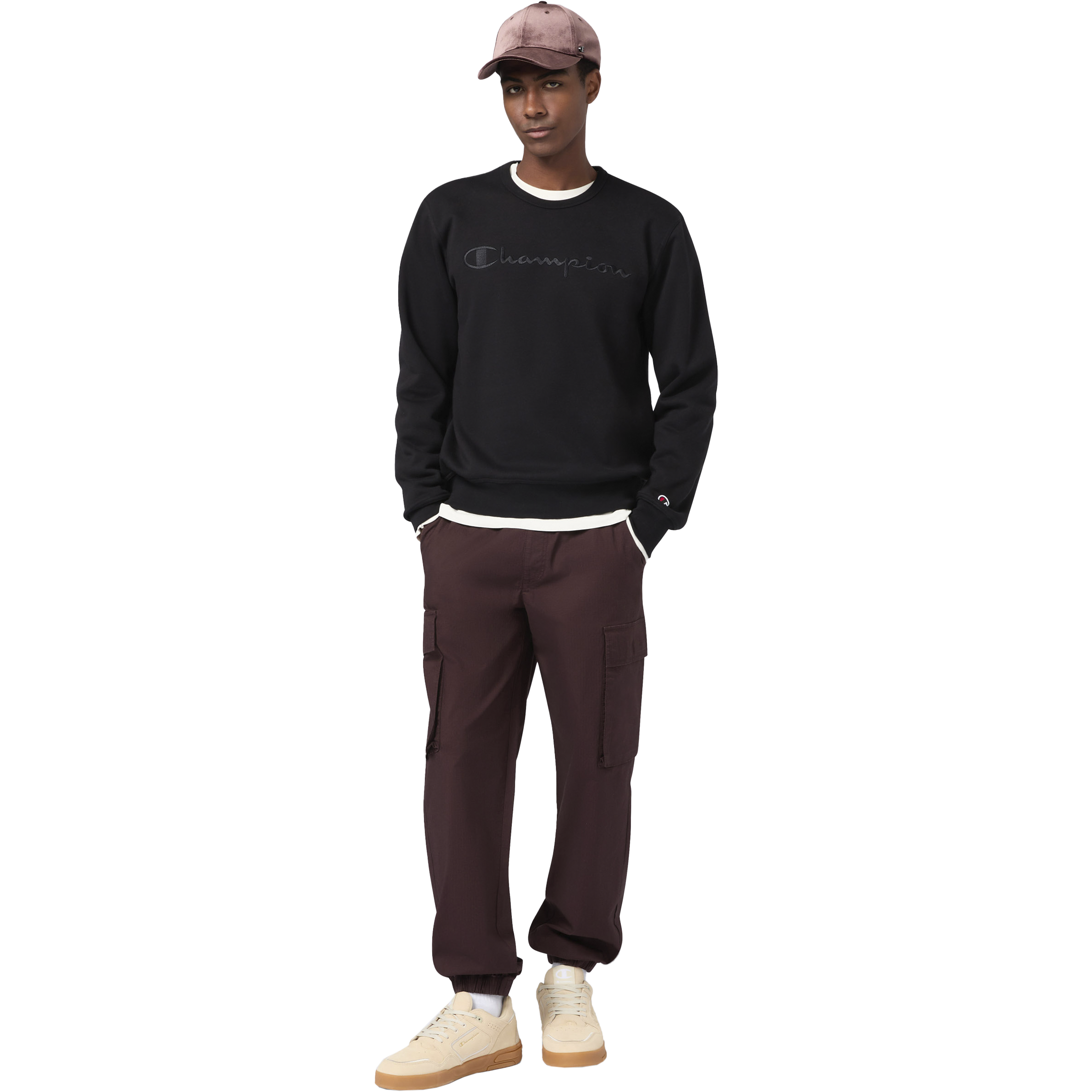 CHAMPION, M Big Logo Crewneck