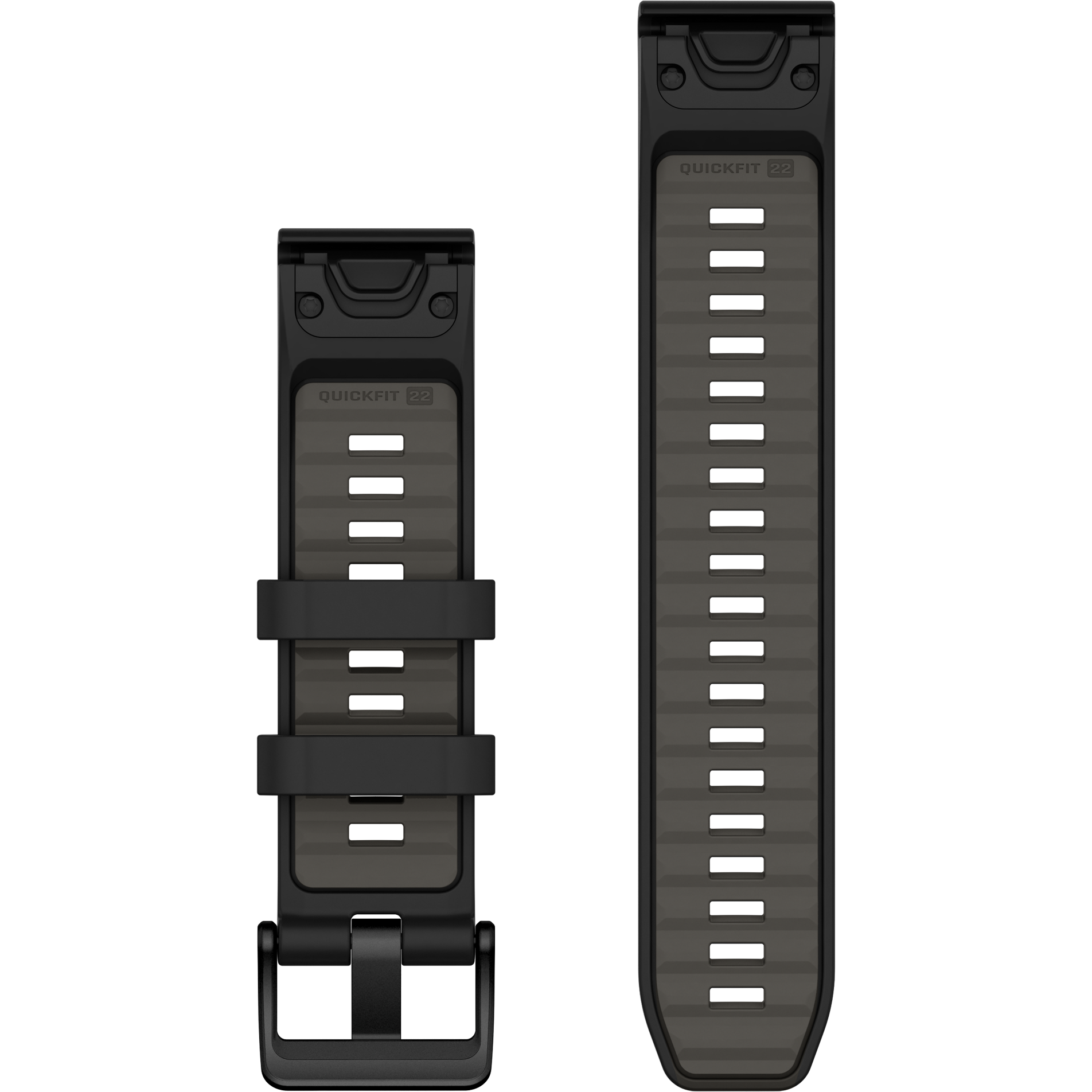 GARMIN, Acc, Fenix 8, 22mm, Qf Blk/pebble Gry Silicone Band