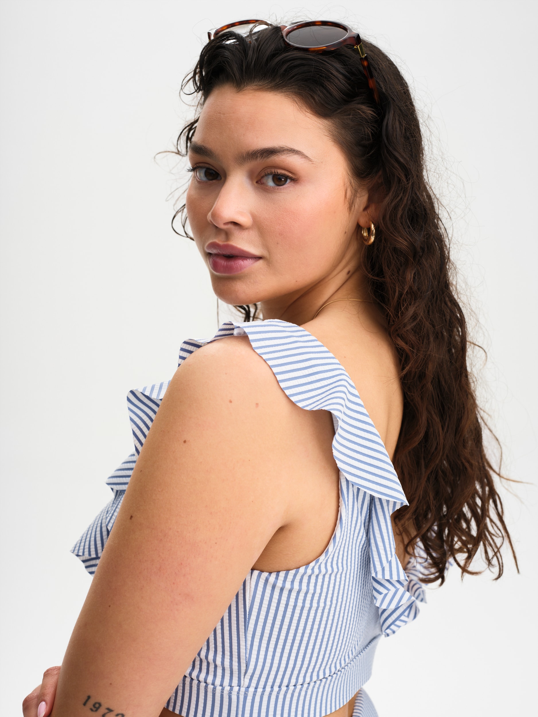 RACE MARINE, W Anthea Flounced Top