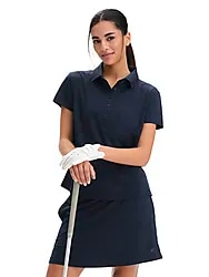 GOLF MESH POLO W - NAVY Model01 Small1x1