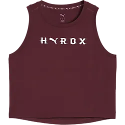W Puma X Hyrox Cloudspun Thermoadapt Crop Tank - Ruby Shimmer Standard Small1x1