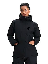 HUSK INSULATED JACKET WOMEN - TRUE BLACK Model01 Small1x1