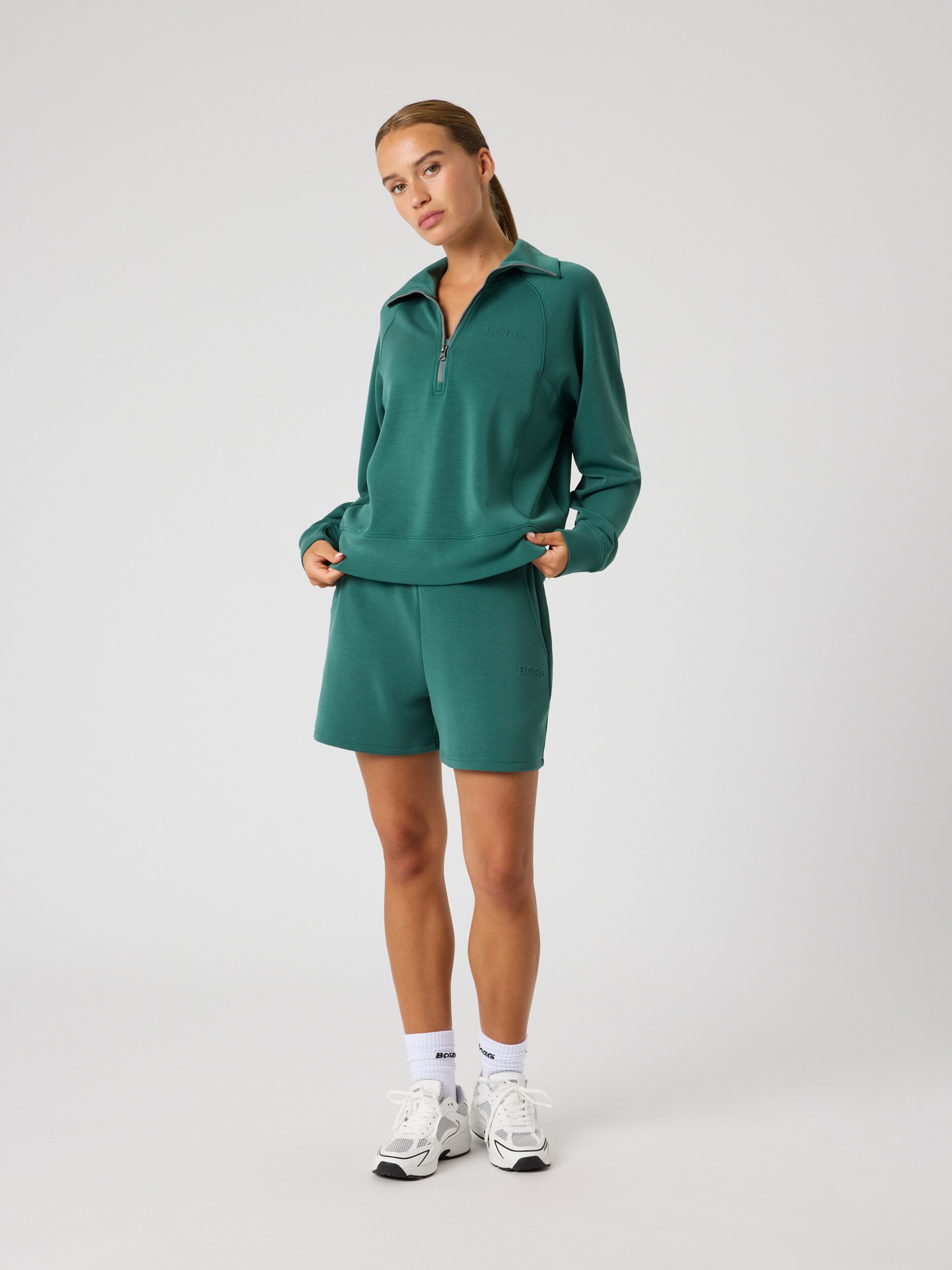 BJ&Ouml;RN BORG, W STUDIO SOFT HALFZIP SWEATSHIRT
