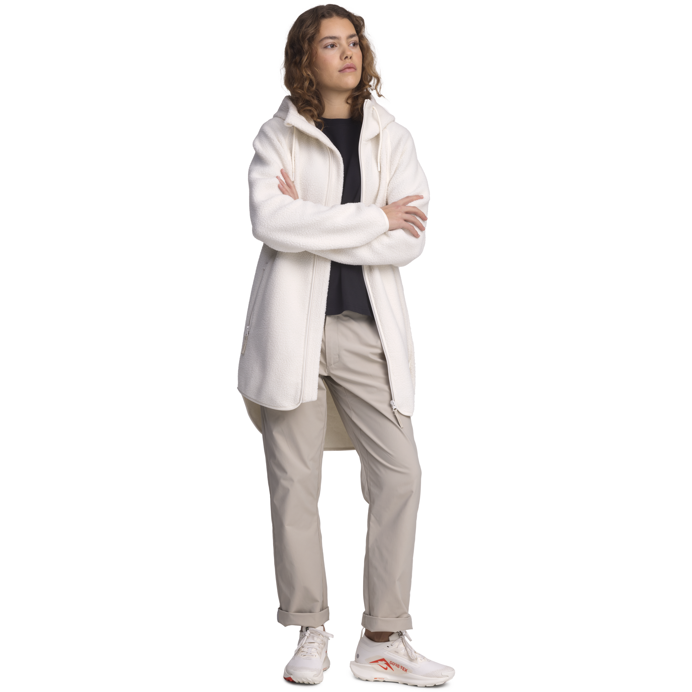 EVEREST, Pile Long Hood, Pitk&auml; Fleecetakki, Naisten