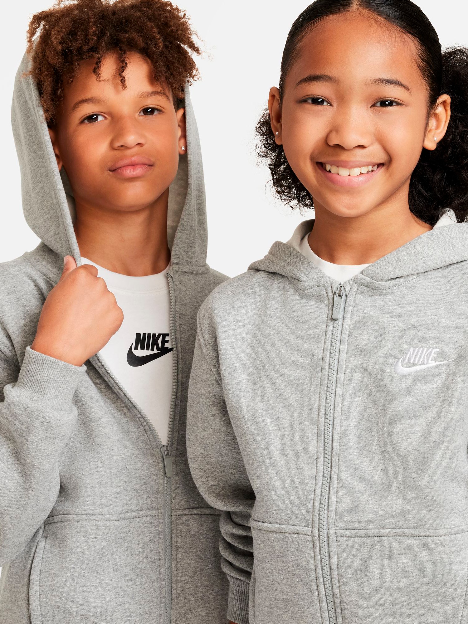 NIKE, K NSW CLUB FLC HD FZ LS LBR