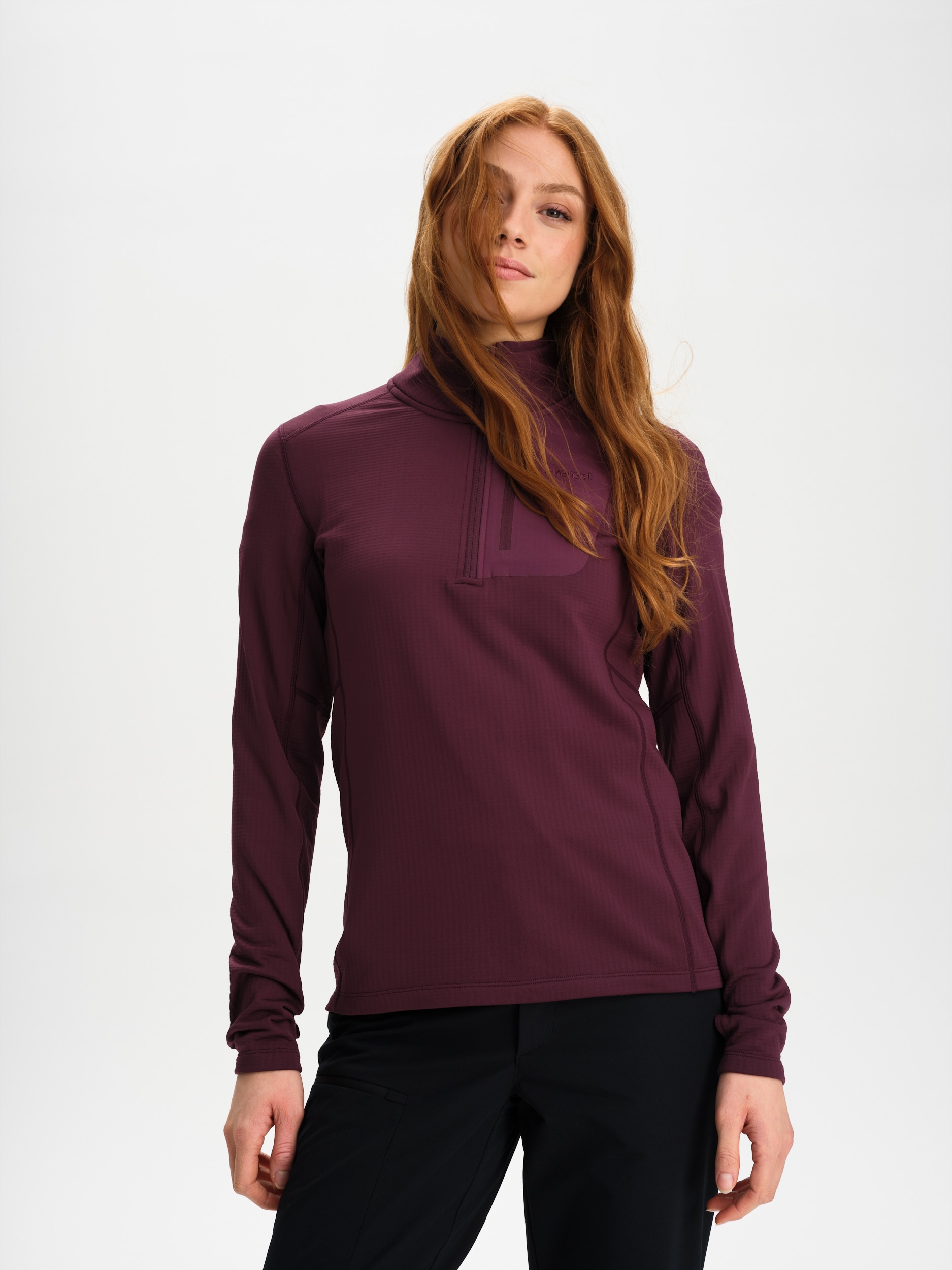 
EVEREST, 
Structured Quarter Zip, Tekninen paita, Naisten, 
Detail 1
