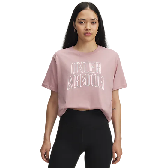 406371104101 UNDER ARMOUR W Rival Os Campus Tee 406371104101 UNDER ARMOUR W Rival Os Campus Tee Model01 Detail