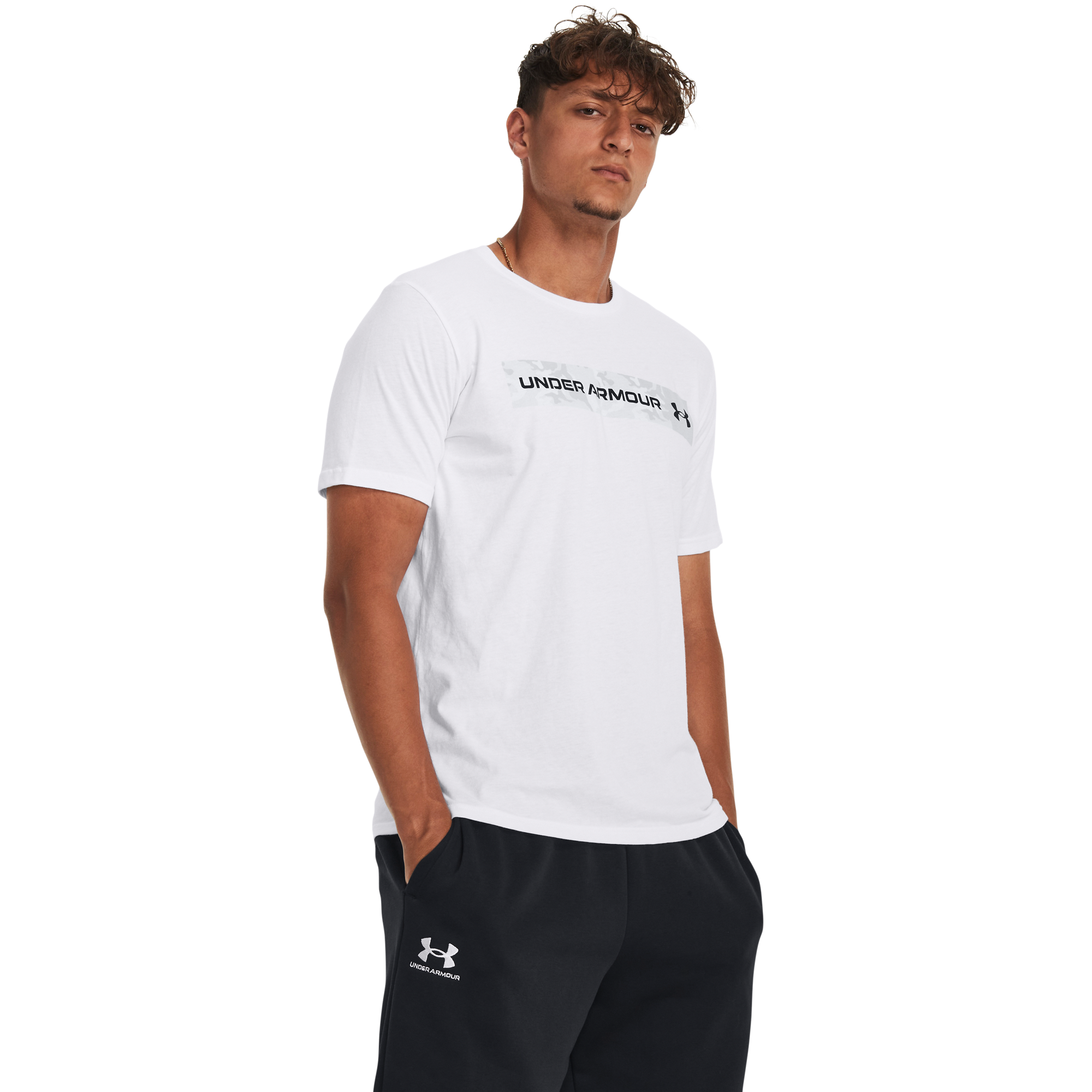 
UNDER ARMOUR, 
Ua Camo Chest Stripe Ss-blk M, 
Detail 1
