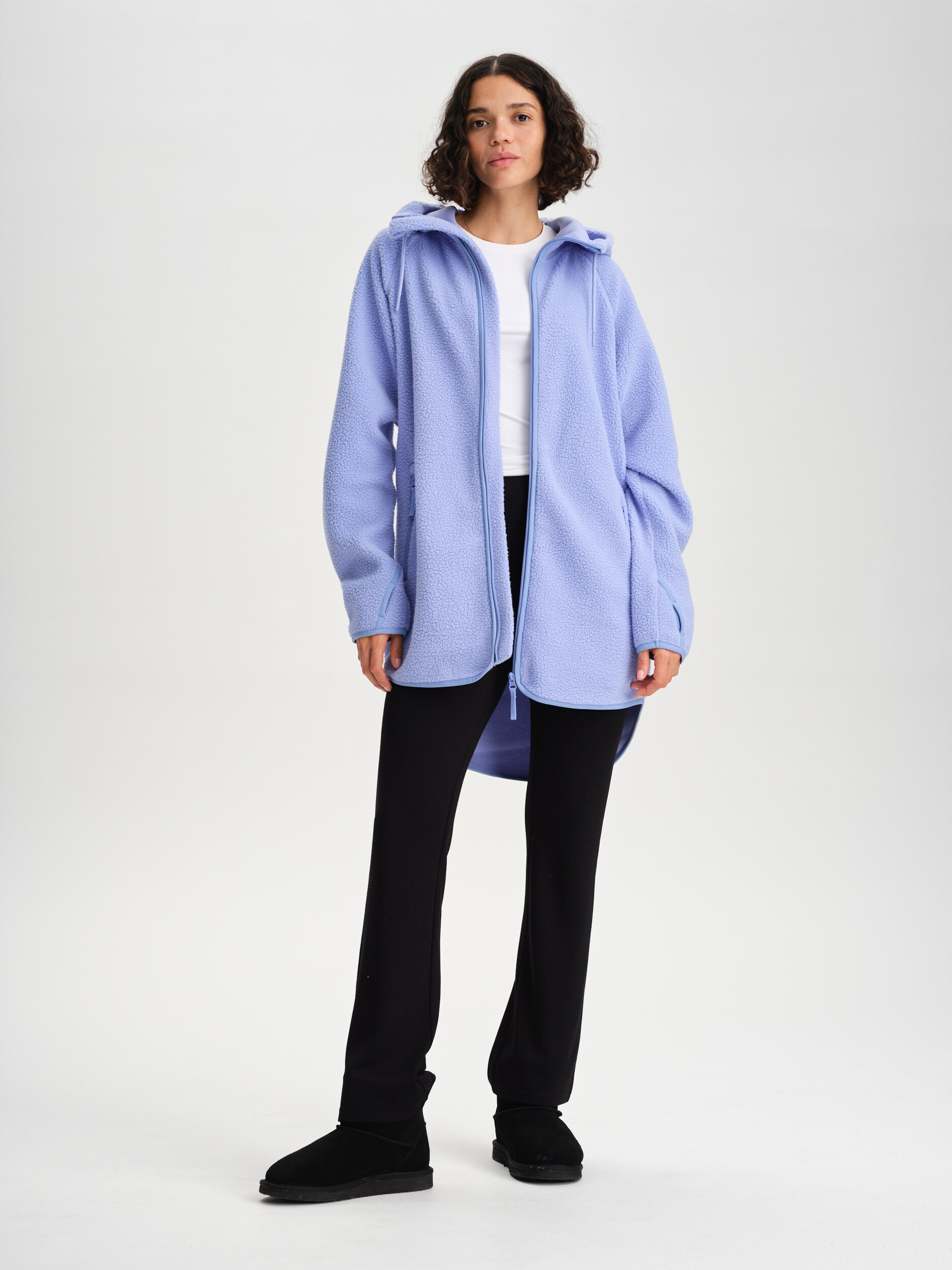 EVEREST, Pile Long Hood, Pitk&auml; Fleecetakki, Naisten