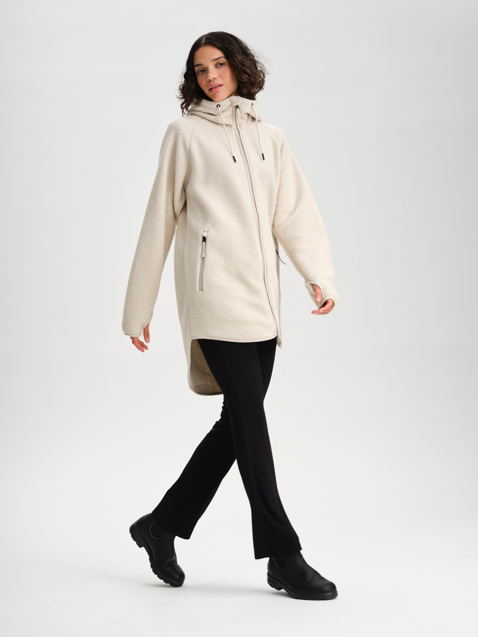 EVEREST, Pile Long Hood, Pitk&auml; Fleecetakki, Naisten