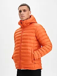 Liner Hood Jacket, tunn jacka, herr - ORANGE FLAME Model01 Small1x1