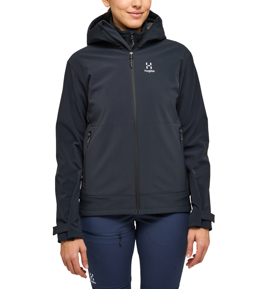 
HAGL&Ouml;FS, 
CHILLY SOFTSHELL HOOD WOMEN, 
Detail 1
