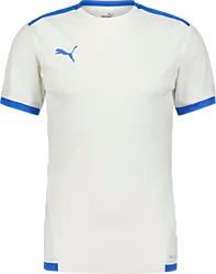 T Liga Ss Jsy Jr - White/Blue Standard Small1x1
