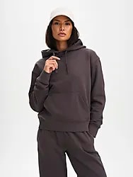 Core Sweat Hood, Huppari, Naisten - BROWN SLATE Model01 Small1x1