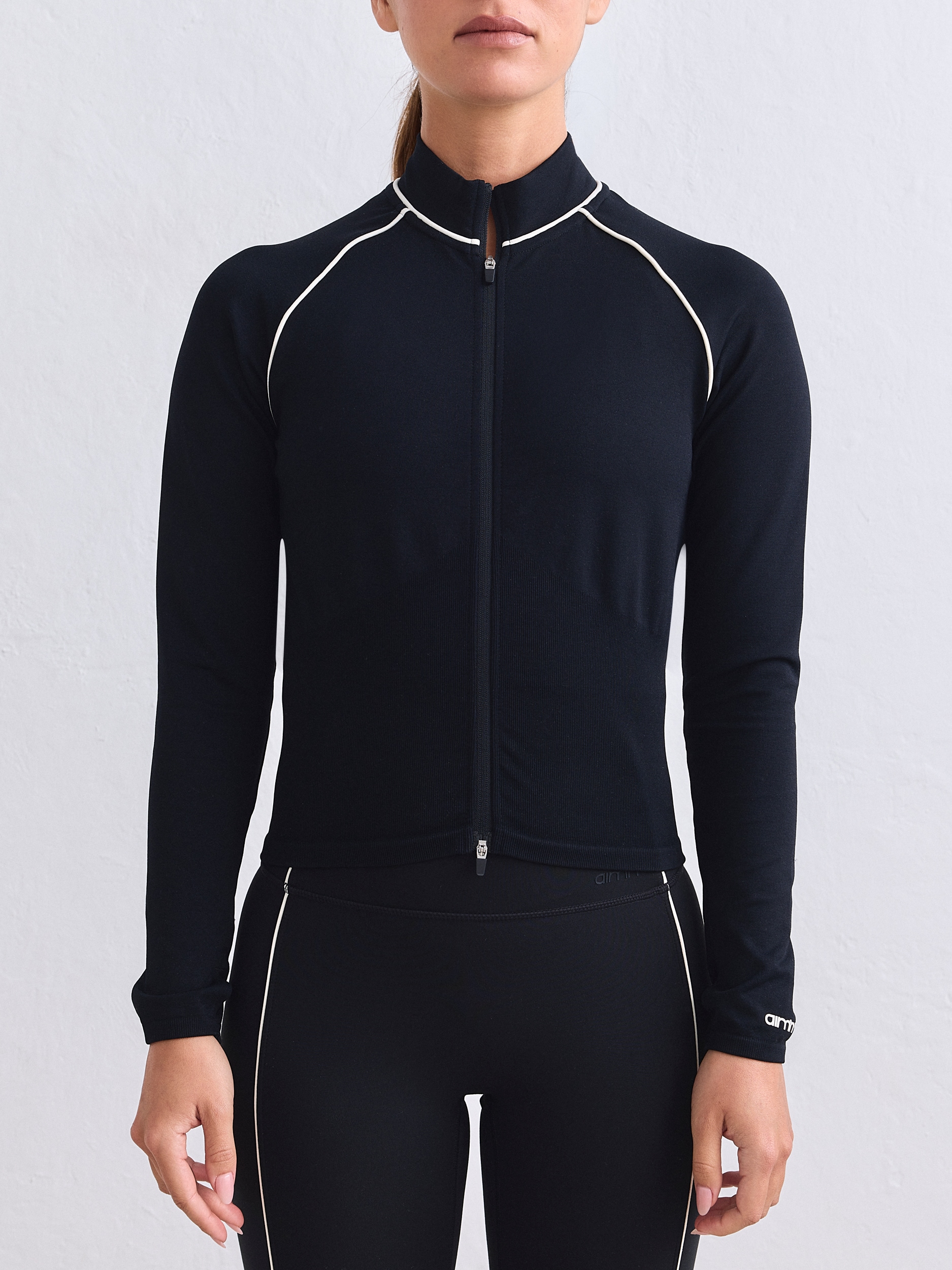 AIM&acute;N, SHAPE SEAMLESS CONTRAST ZIP JACKET