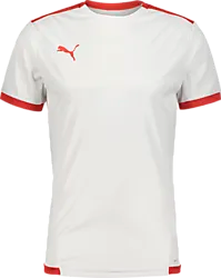 T Liga Ss Jsy Jr - White/Red Standard Small1x1