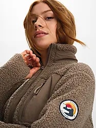 W Wila Pile Shirt - DESERT BEIGE Model01 Small1x1