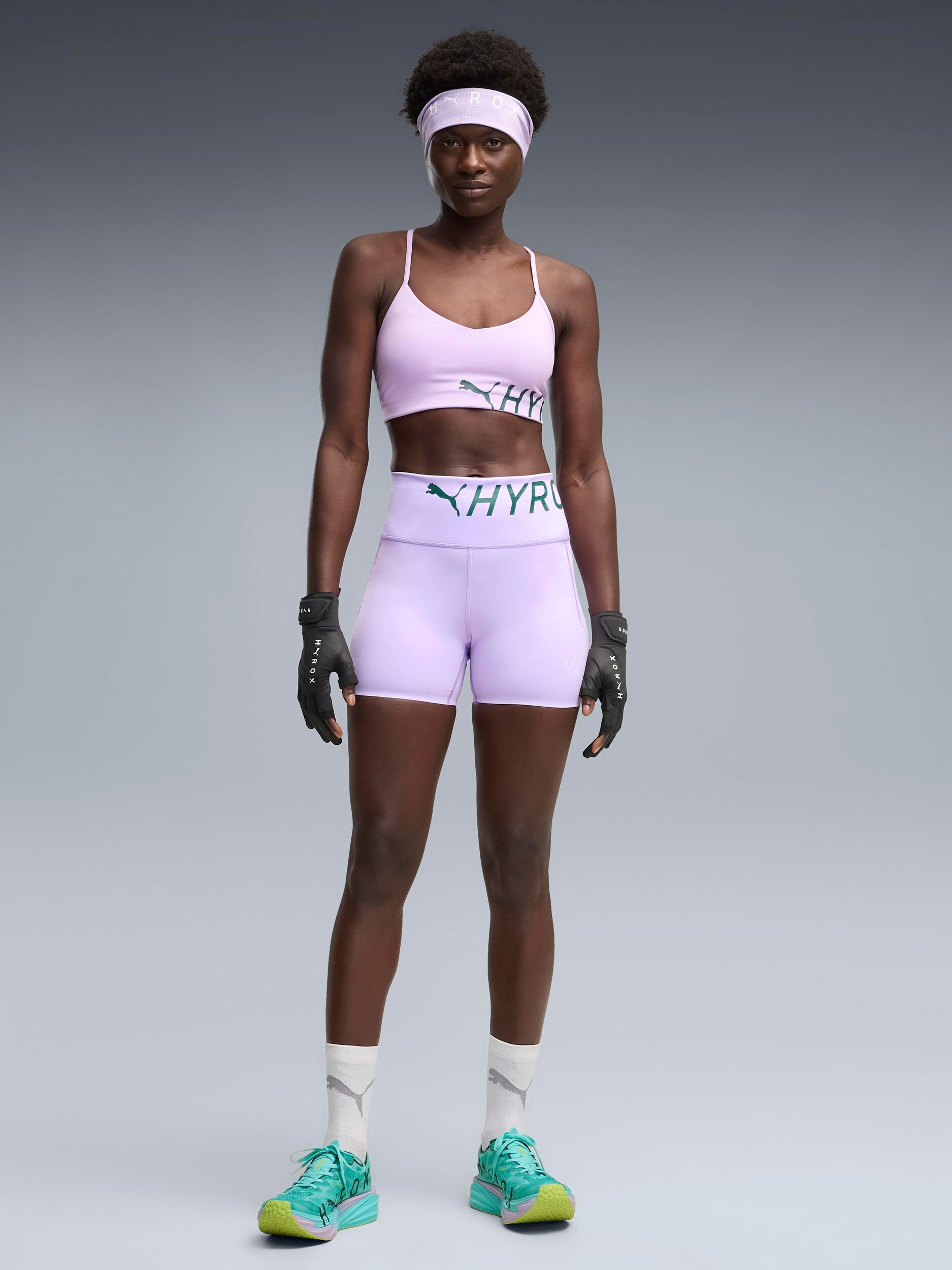 PUMA, W PUMA X HYROX PWRMODE 4" SHORT TIGHT