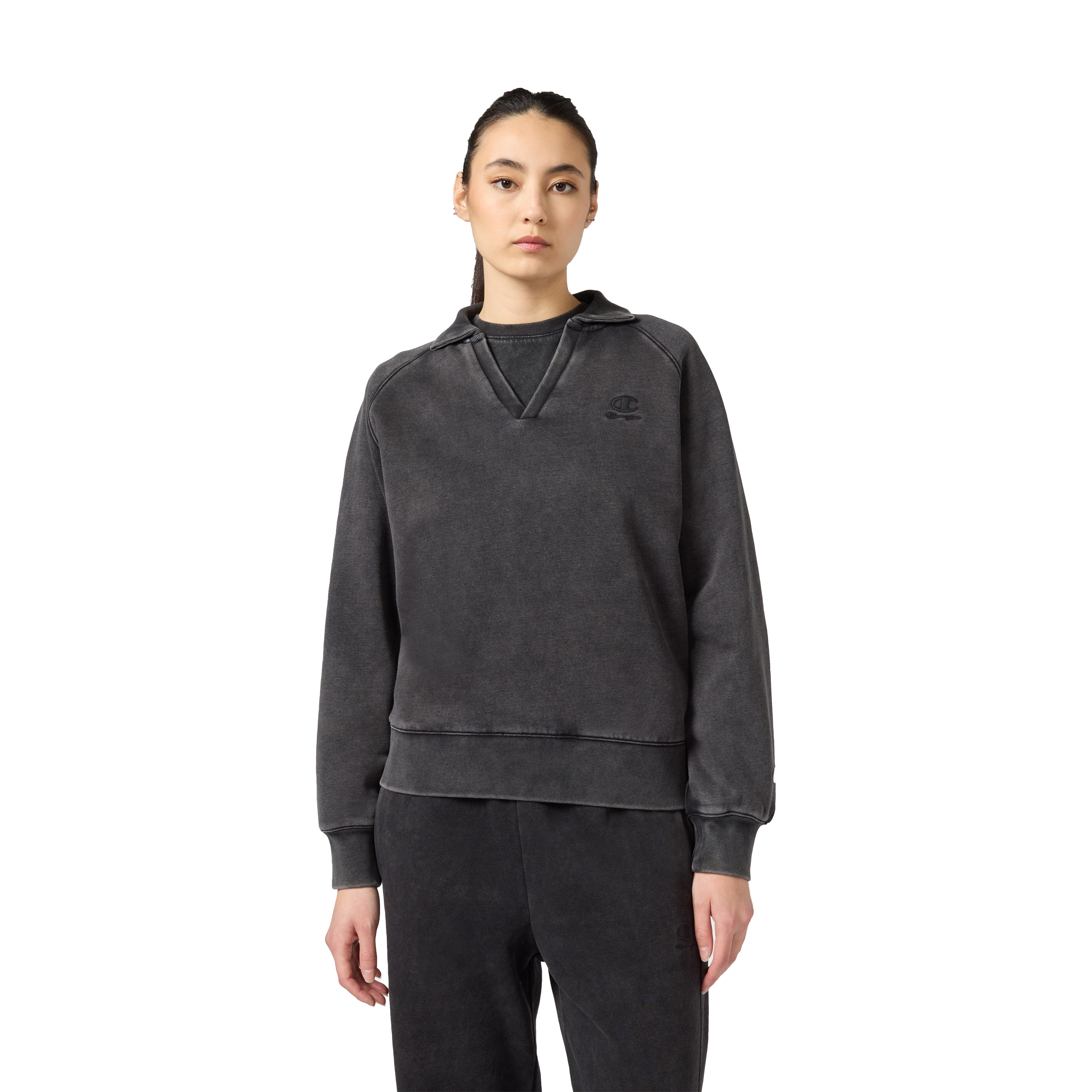 
CHAMPION, 
W Polo Neck Sweatshirt, 
Detail 1
