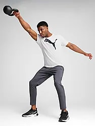 M Tad Essentials Woven Tapered Pant - GALACTIC GRAY Model01 Small1x1