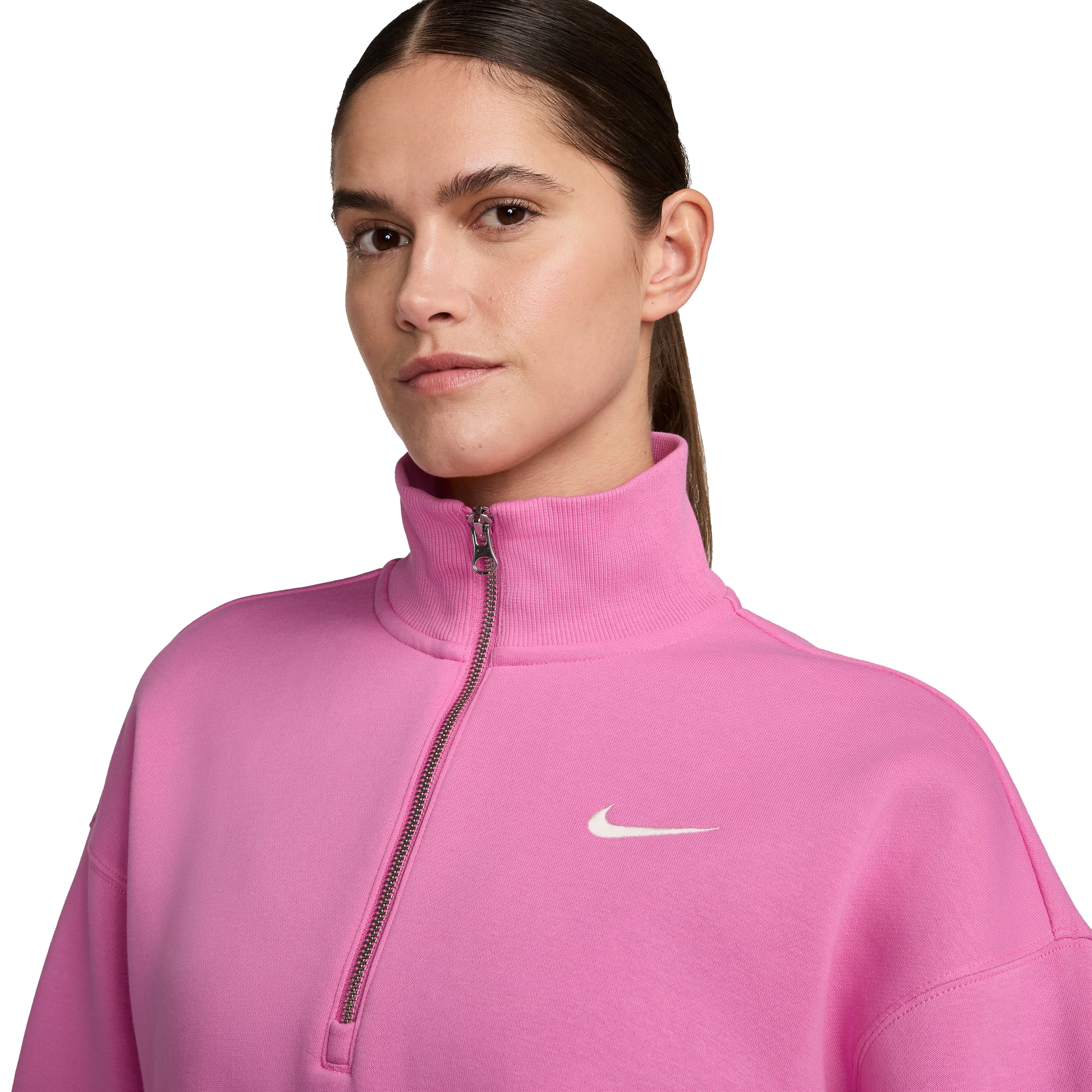 NIKE, W  PHOENIX FLC QZ CROP