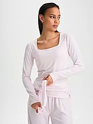 W Soft Square Longsleeve - PASTEL PINK Model01 Small1x1