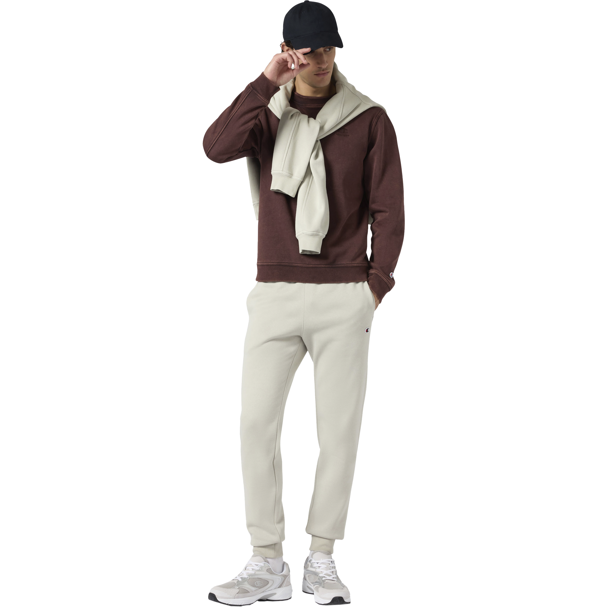 CHAMPION, M Washed Crewneck