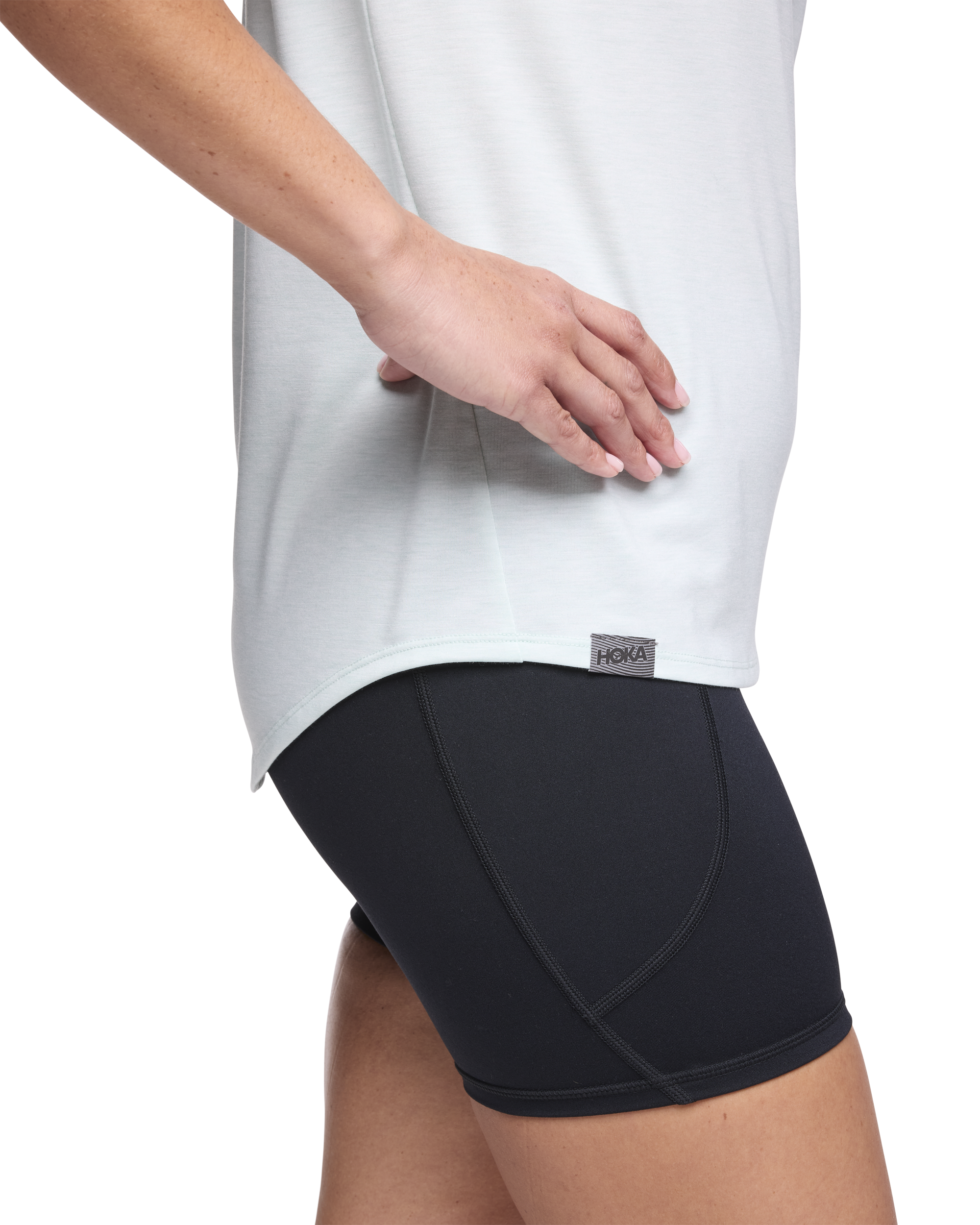 HOKA, W&nbsp;hoka&nbsp;essential&nbsp;tee&nbsp;black&nbsp;l