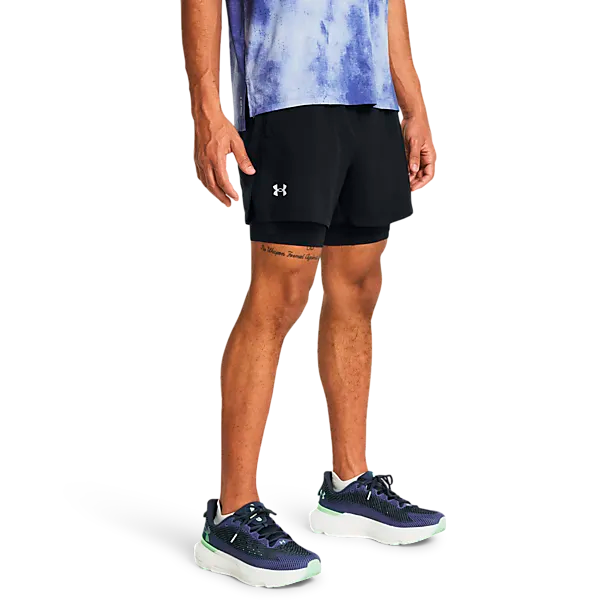 UNDER ARMOUR Шорты 2-в-1 M Launch 5 дюймов