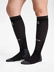 Advanced Light Wool Compression Ski Sock - Black Model01 Small1x1