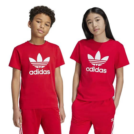 403766104101 ADIDAS ORIGINALS J Trefoil Tee 403766104101 ADIDAS ORIGINALS J Trefoil Tee Model01 Detail