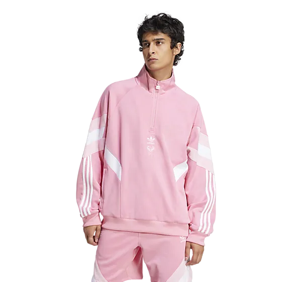 400170101102 ADIDAS ORIGINALS Inter Miami CF Originals Half-Zip Crew Sweatshirt 400170101102 ADIDAS ORIGINALS Inter Miami CF Originals Half-Zip Crew Sweatshirt Model01 Detail