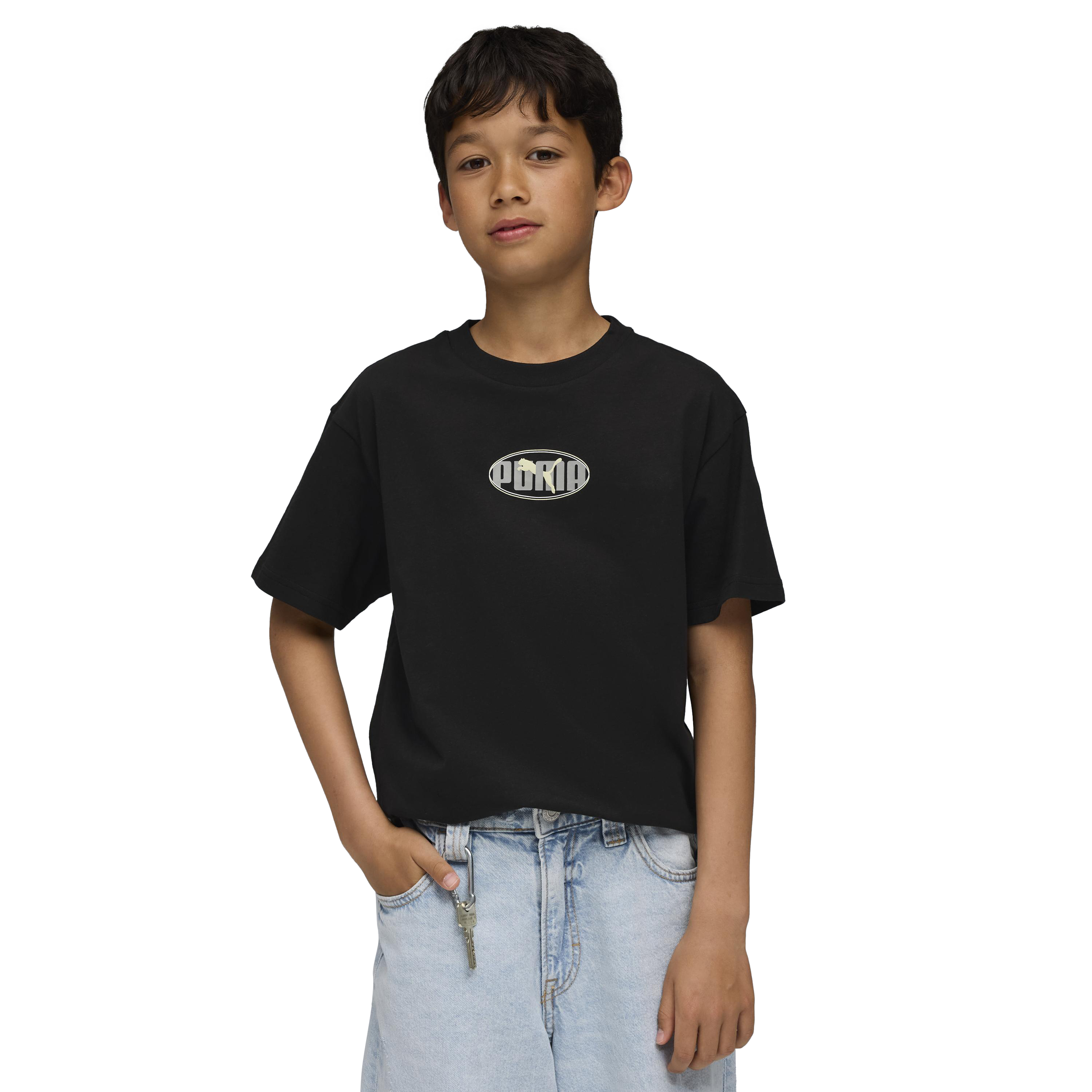 
PUMA, 
Ess Logo Lab Relax Tee Jr, 
Detail 1
