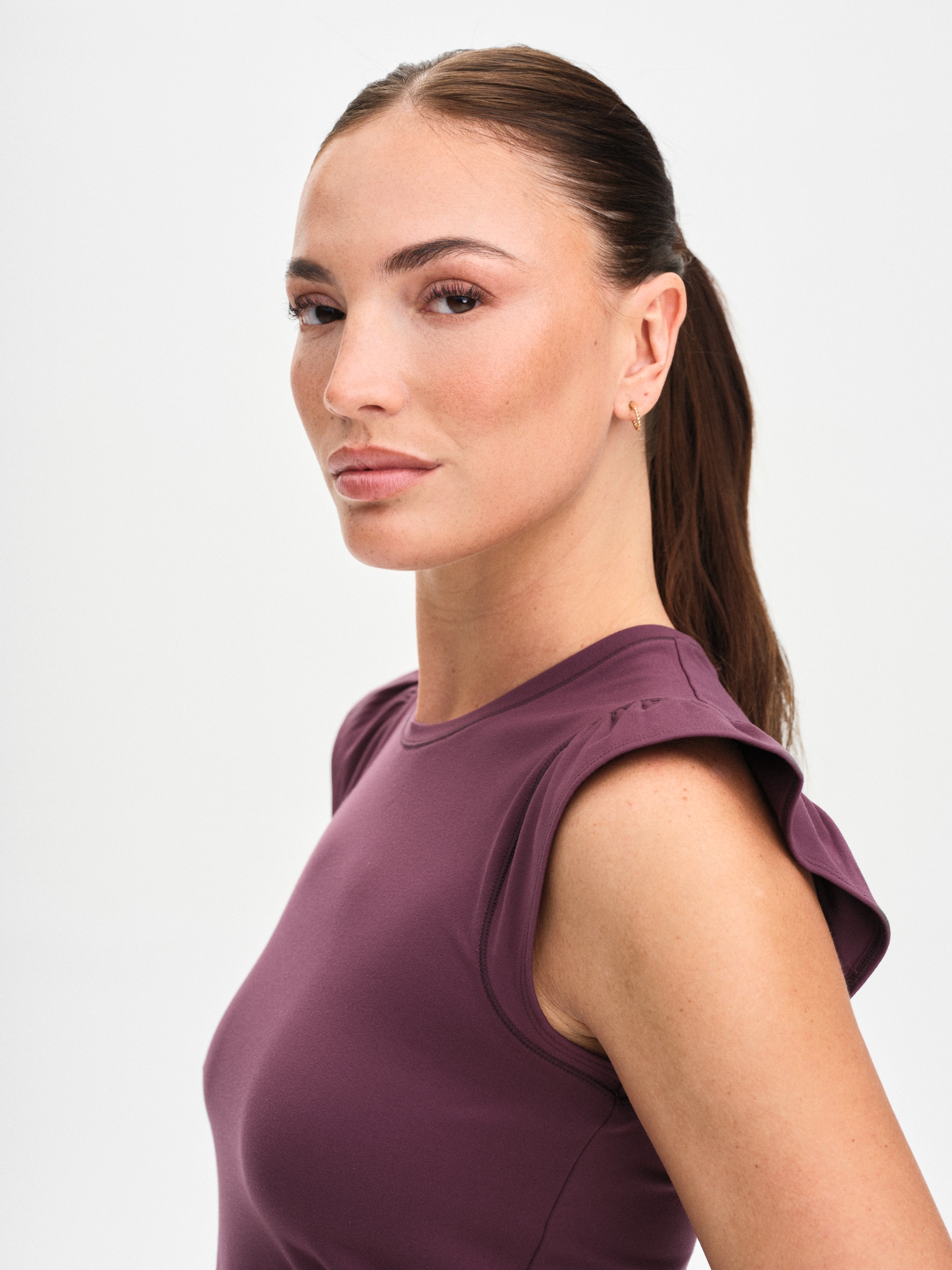 SOC, W Soft Fitness Frill Top
