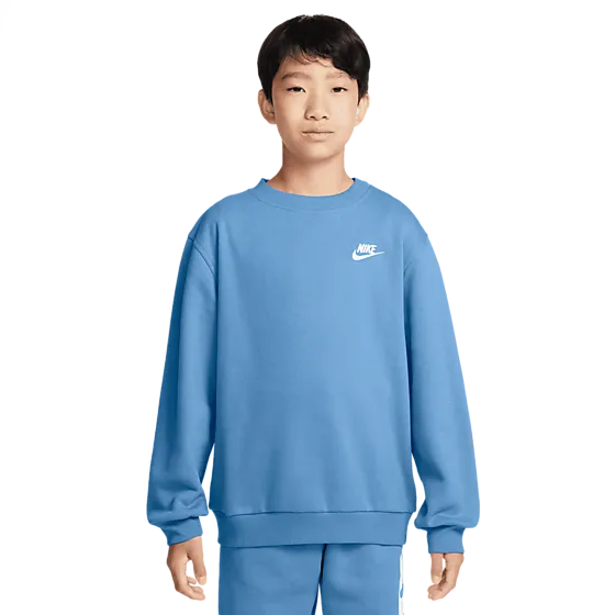 387172111102 NIKE J Nsw Club Flc Crew Ls Lbr 387172111102 NIKE J Nsw Club Flc Crew Ls Lbr Model01 Detail