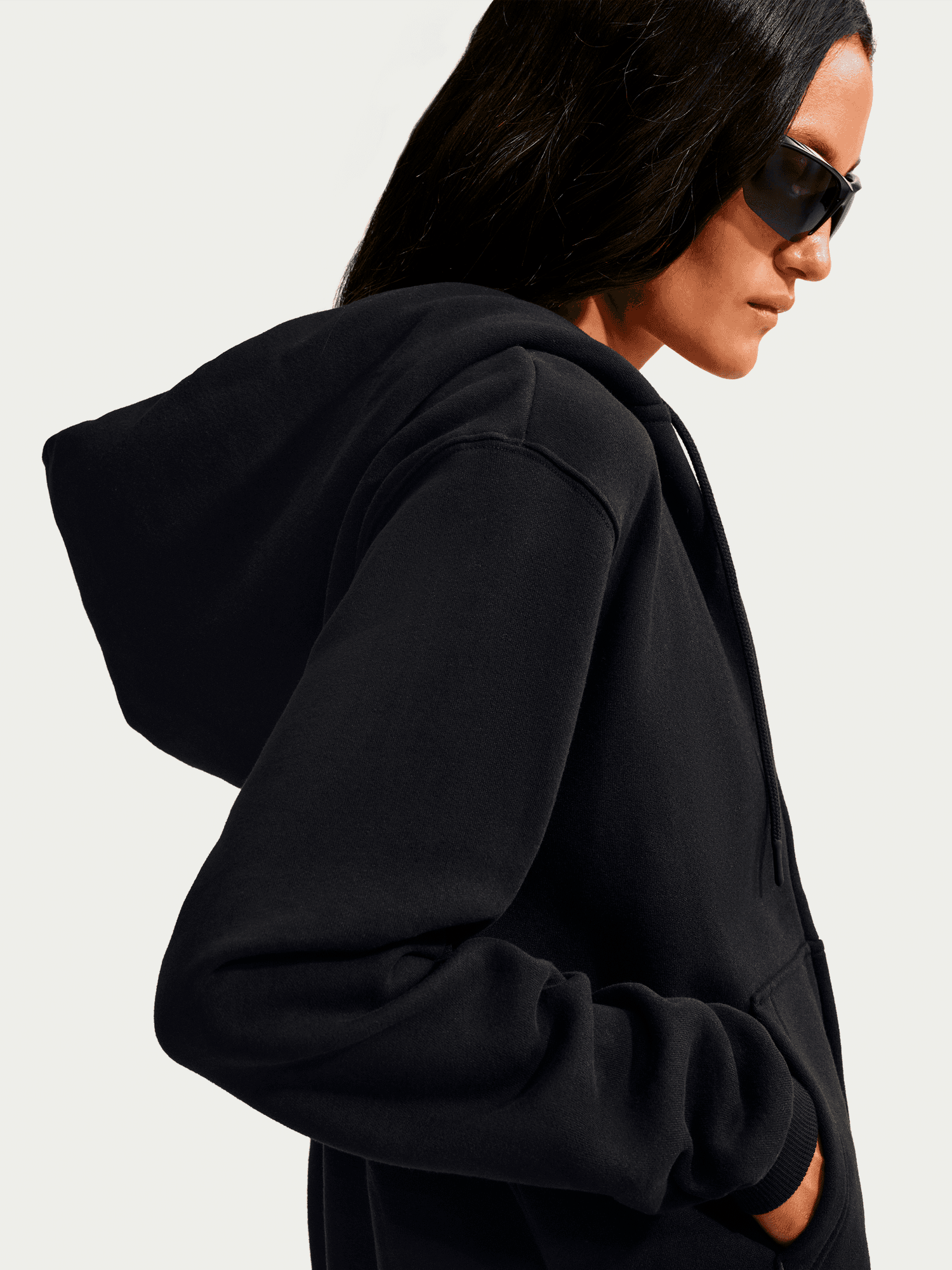 NIKE, W STUDIO FLEECE FULL-ZIP HOODIE