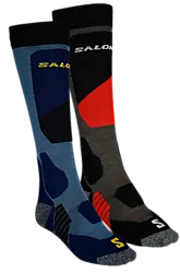 S/Access 2-Pack Ski Sock - Copen Blue/Beluga Standard Small1x1