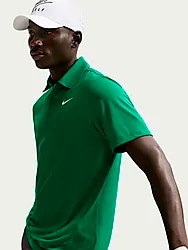 M NK DF GOOD POLO SS SOLID - MALACHITE/WHITE Model01 Small1x1