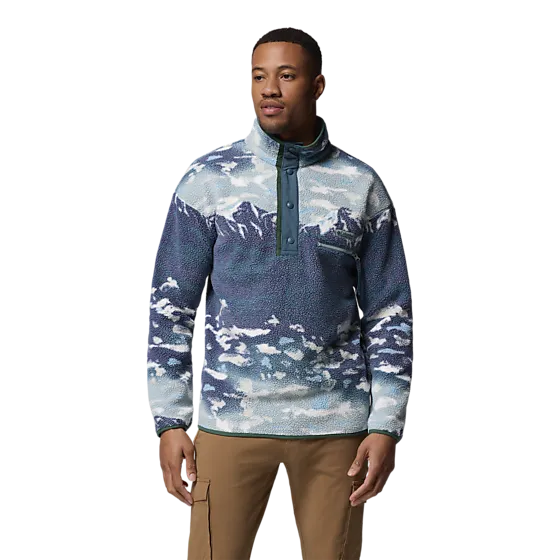 398382104102 COLUMBIA M Helvetia™ Ii Printed Half Snap Fleece 398382104102 COLUMBIA M Helvetia™ Ii Printed Half Snap Fleece Model01 Detail