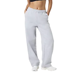 W Studio Oversized Straight Pants - Light Grey Melange Model01 Small1x1