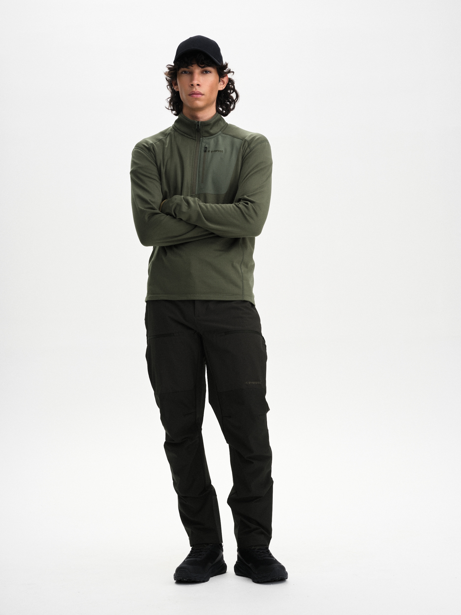 EVEREST, Structured Quarter Zip, Tekninen paita, Miesten