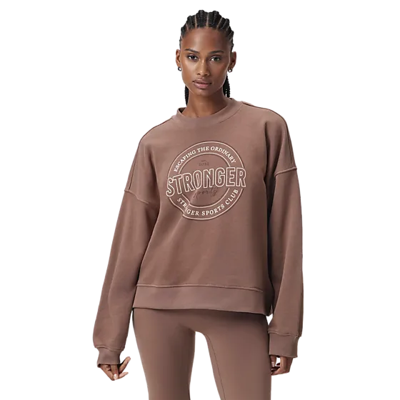 400210104101 STRONGER W Relaxed Cotton Sweatshirt 400210104101 STRONGER W Relaxed Cotton Sweatshirt Model01 Detail