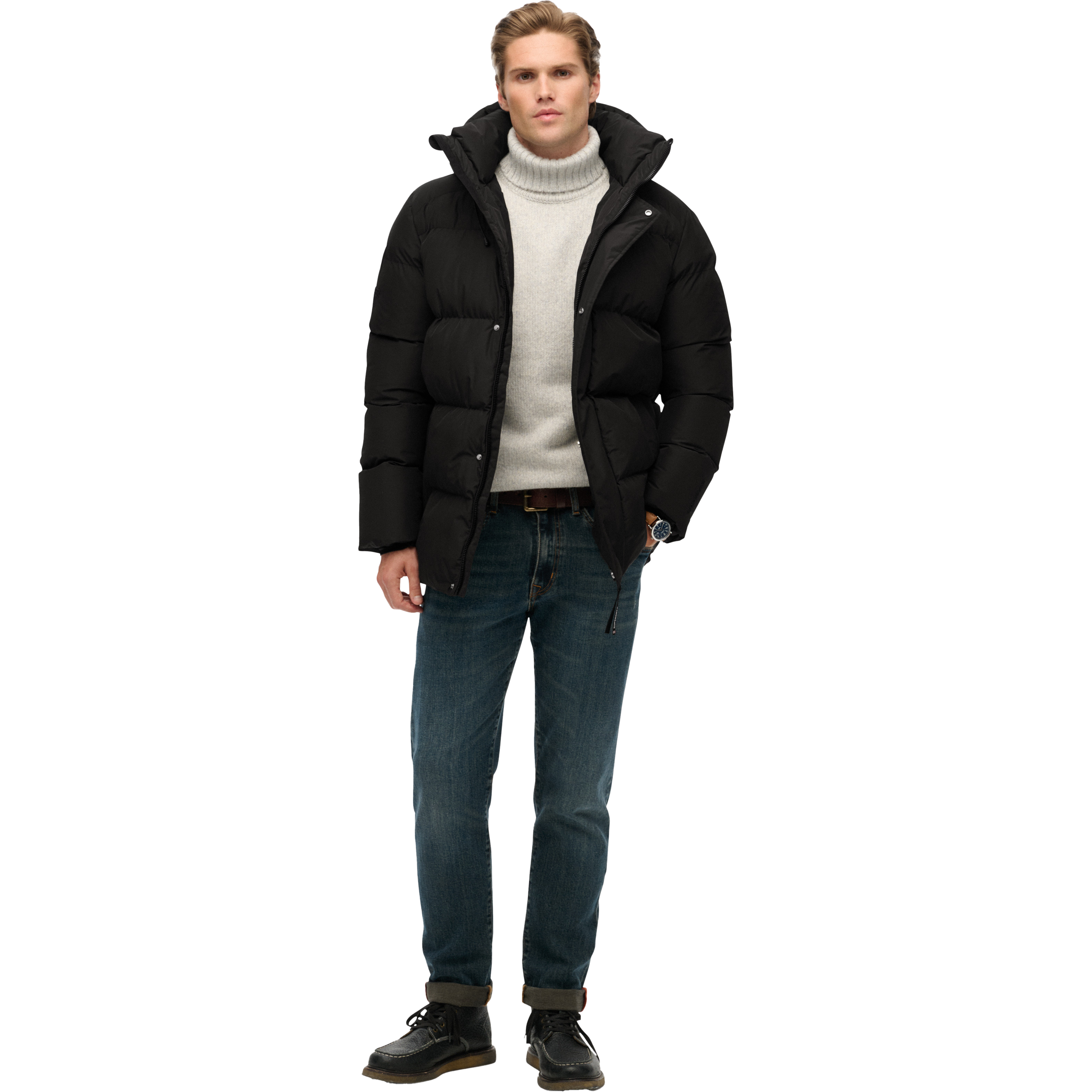 SUPERDRY, M Hooded 5 Baffle Sports Puffer