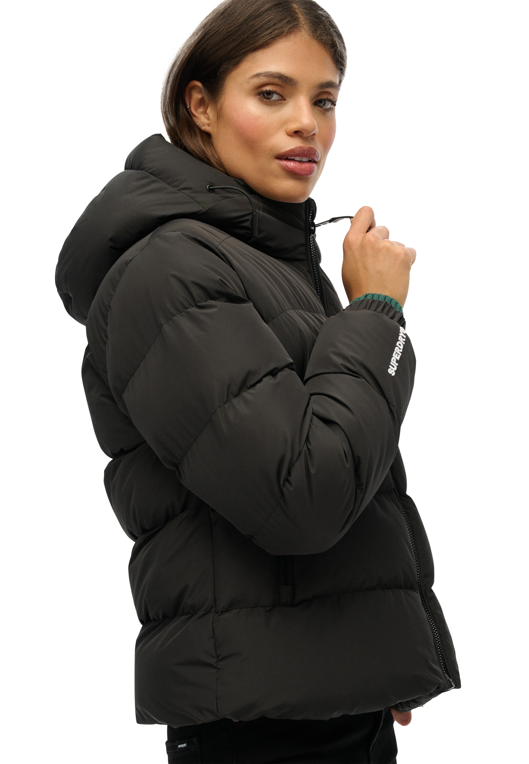 SUPERDRY, W Hood Sport Puff Jkt